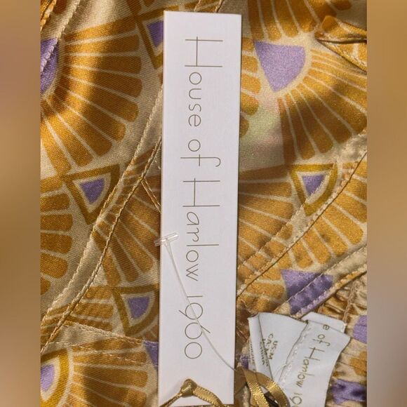 NWT HOUSE OF HARLOW 1960 X revolve yellow geometric shape open back maxi dress - Picture 7 of 9